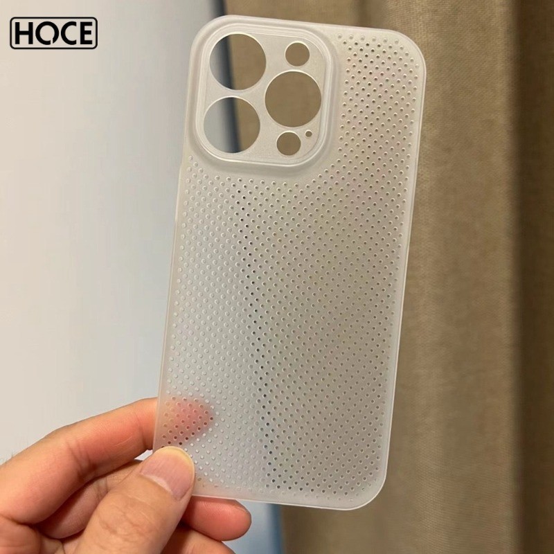 HOCE Ultra Thinกระจายความร้อนBreathable Coolingเคสโทรศัพท์สําหรับiPhone 17 16 15 14 13 12 11 Pro Max 15plus 14plus Matte Hard PC Slimปกหลัง