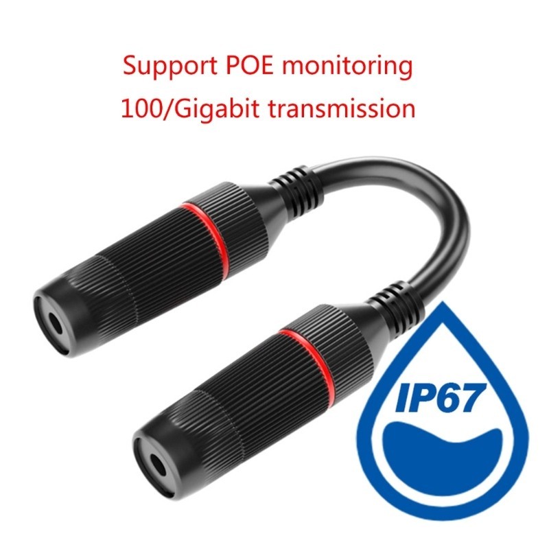 Rr RJ45 ขั้วต่อกันน้ํา IP67 เครือข่ายตัวเชื่อมต่อสายเคเบิลเครือข่าย Extender
