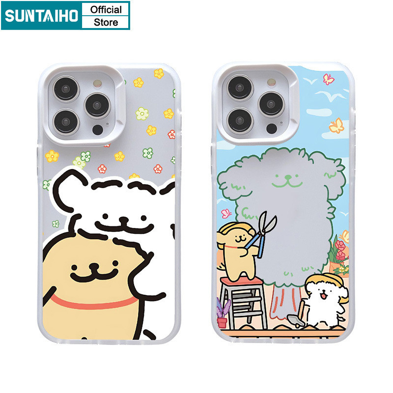 Suntaiho เคสไอโฟน เคสโทรศัพท์มือถือ ซิลิโคนนิ่ม TPU ใส กันกระแทก ลายสุนัขน่ารัก สําหรับ Iphone 15 14 12 13 11 Pro Max IP 7 8 Plus Iphon X XS XR Xs Max