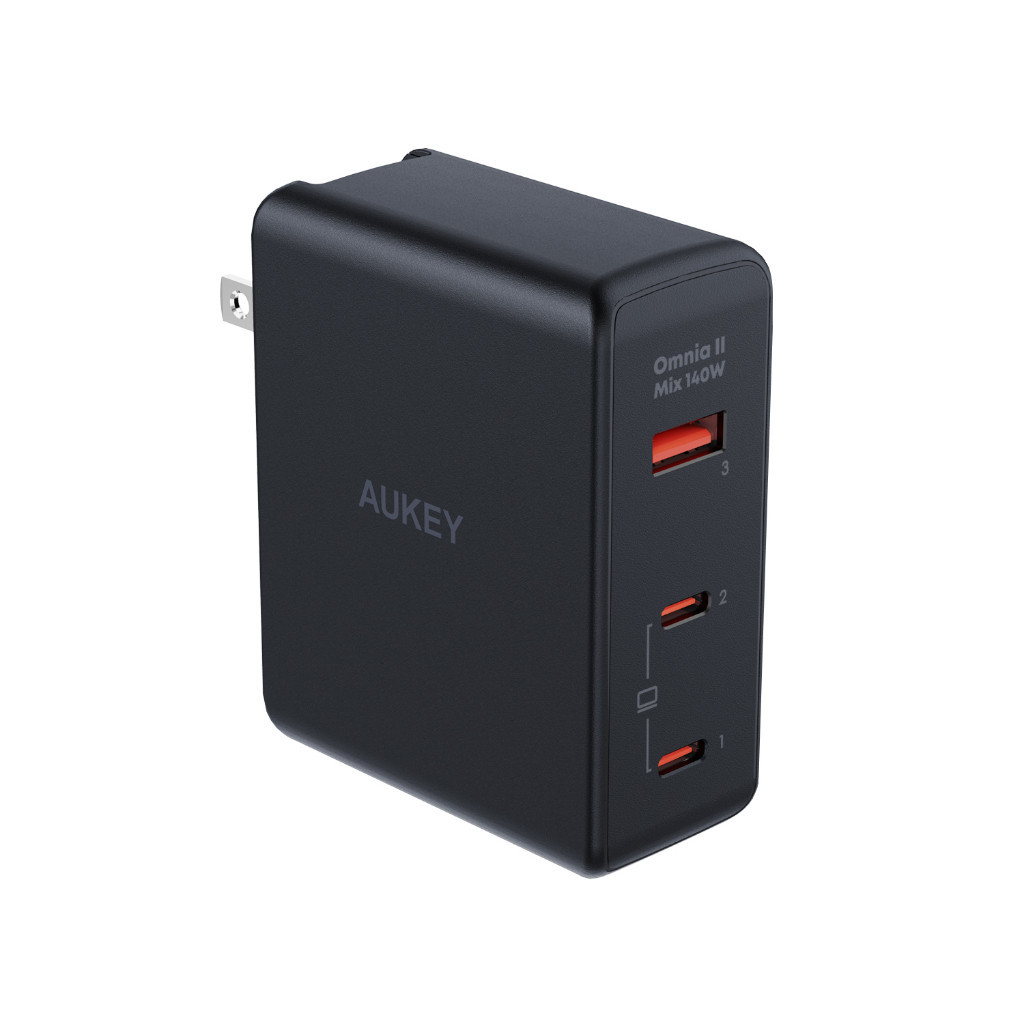 หัวชาร์จเร็ว 140W Omnia II Mix 3 Port With GaN PD 3.1 Charger Power Tech  [3qm21L]
