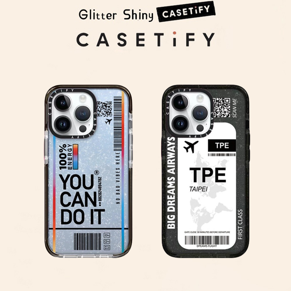 Casetify เคสโทรศัพท์มือถือแบบนิ่ม กันกระแทก ลายตั๋วเครื่องบิน สําหรับ IPhone 15 15Pro 15 Pro Max 14 13 12 11 Pro Max