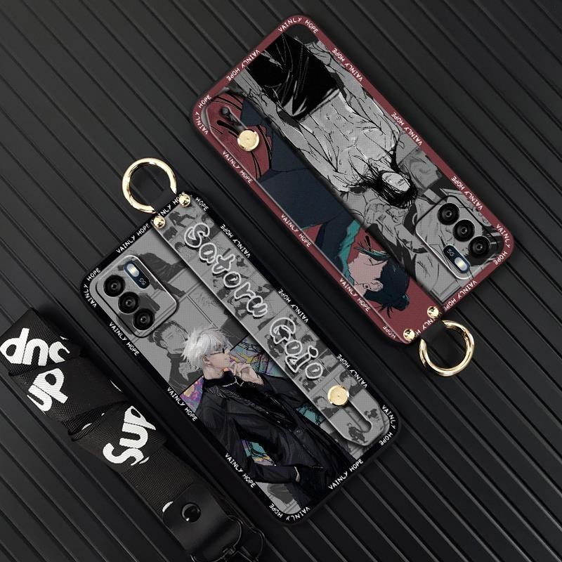 Dirt-resistant Durable Phone Case For OPPO Reno6Z 5G Lanyard Anti-knock Cute Silicone Shockproof Soft case Fashion Design