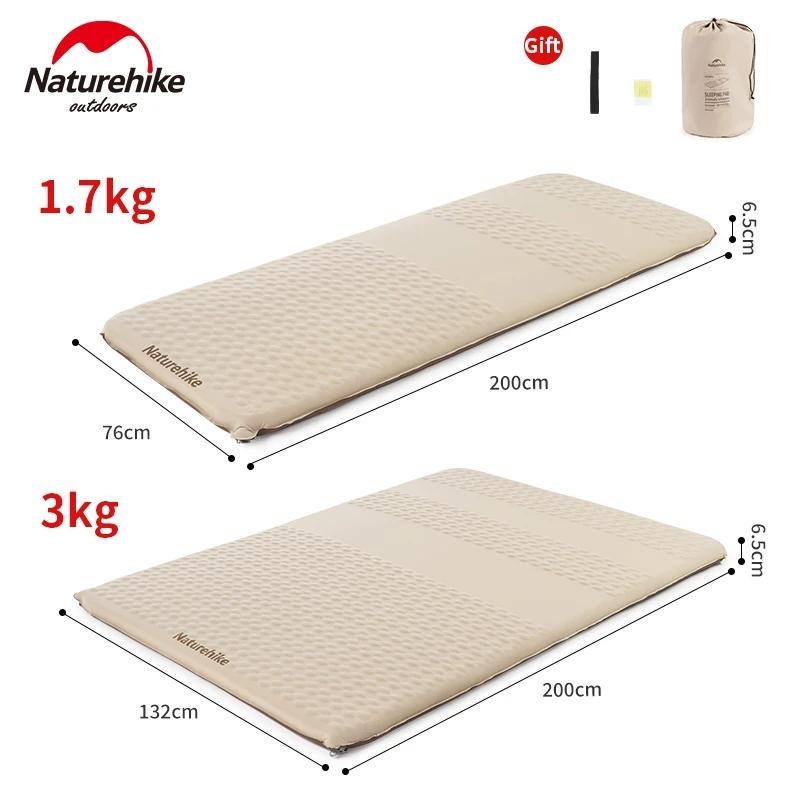 Naturehike C6.5 เบาะเป่าลมอัตโนมัติ 6.5 ซม. เสื่อเป่าลม แบบเดี่ยว เตียงคู่ ฟองน้ํารองนอน เบาพิเศษ