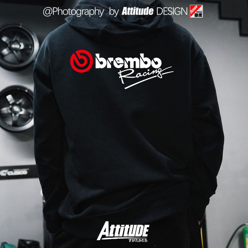 เสื้อกันหนาว พิมพ์ลาย Brembo Brembo Brake JDM ATTITUDE สไตล์วัฒนธรรม สําหรับผู้ชาย