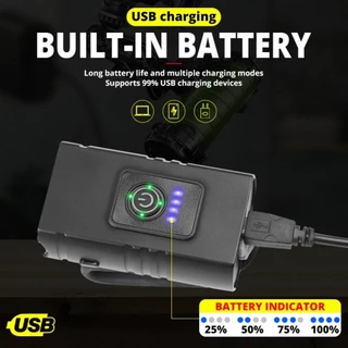 Thorsight ไฟหน้าจักรยาน โคมไฟ LED 10W 1000LM 6 โหมด ชาร์จ USB กันน้ํา สําหรับจักรยานเสือภูเขา ไฟเตือนไฟฉาย