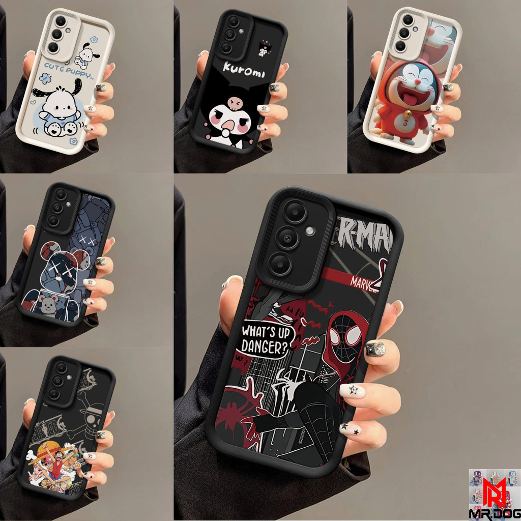 เคส Samsung A55 A35 5G รูปแบบอะนิเมะ TPU Soft ซิลิโคนป้องกันการตกกรณีโทรศัพท์ HTTY