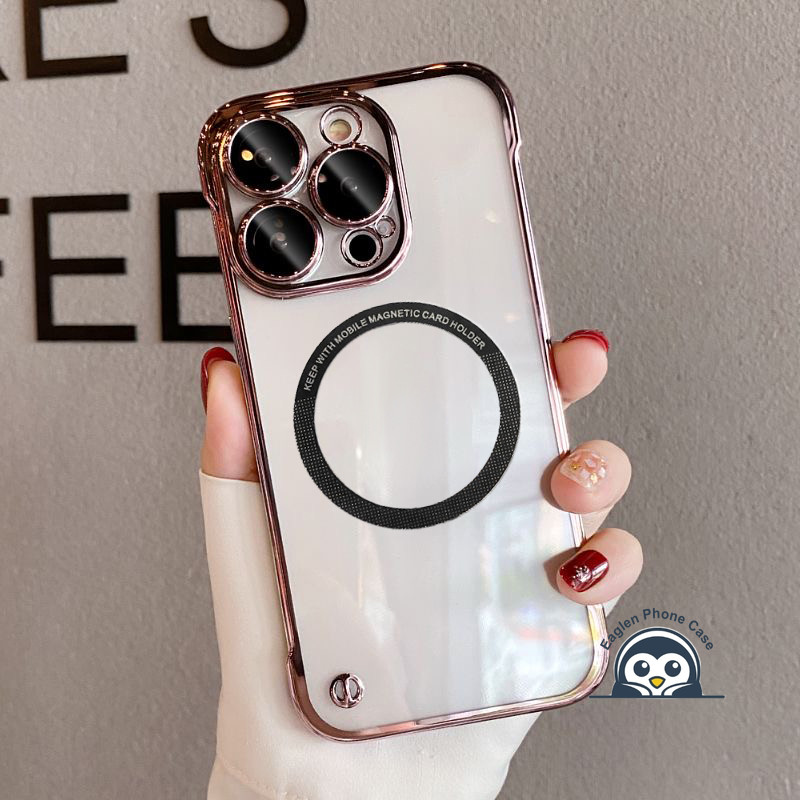 หรูหราชุบกรอบเคสโทรศัพท์แม่เหล็กสําหรับOPPO A98 A97 A96 A95 A91 A79 A72 A58 A55 A36 A11X A9 F23 F11 