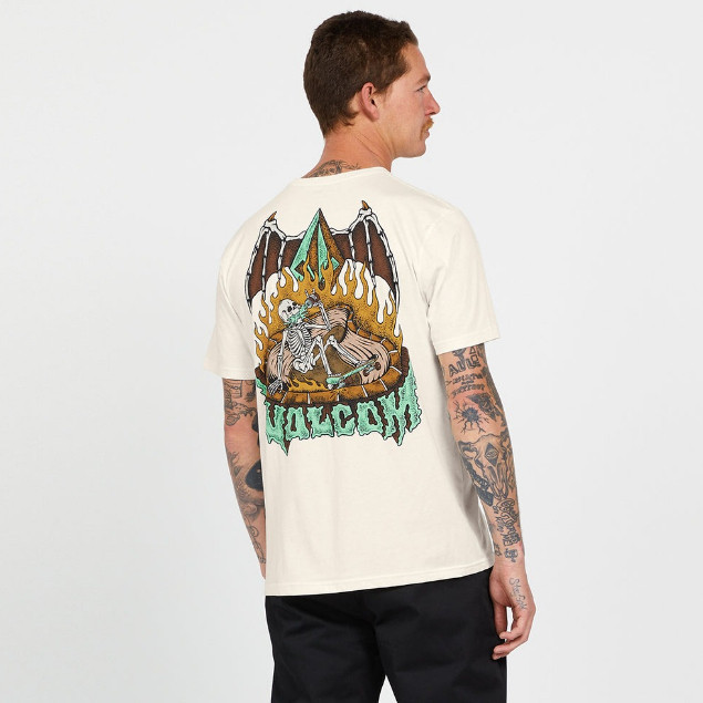 รุ่นระเบิด การจัดส่งที่รวดเร็วVOLCOM เสื้อยืด แฟชั่นรูปแบบใหม่ HESSIAN SHORT SLEEVE TEE