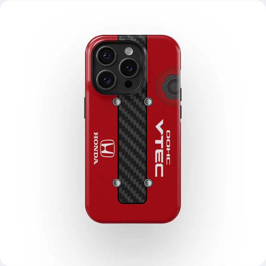 HONDA ,JDM B16B เครื่องยนต์เคสโทรศัพท์สําหรับ iPhone17 16Pro 15ProMax 14Pro 13 12 XSMAX 13mini Samsung S24 2in1 เคสแข็งเคลือบเงา