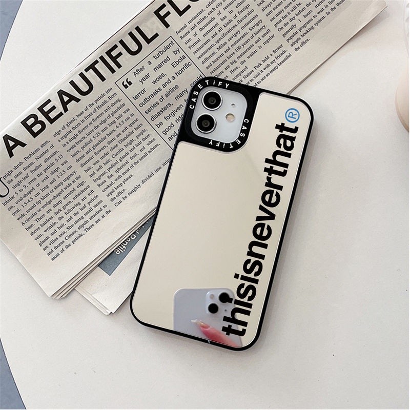 CASETiFY X นี่ไม่เคยว่า PC Sliver Mirror Hard iPhone สําหรับ iPhone Air 17 16 15 14 13 12 11 Pro Max