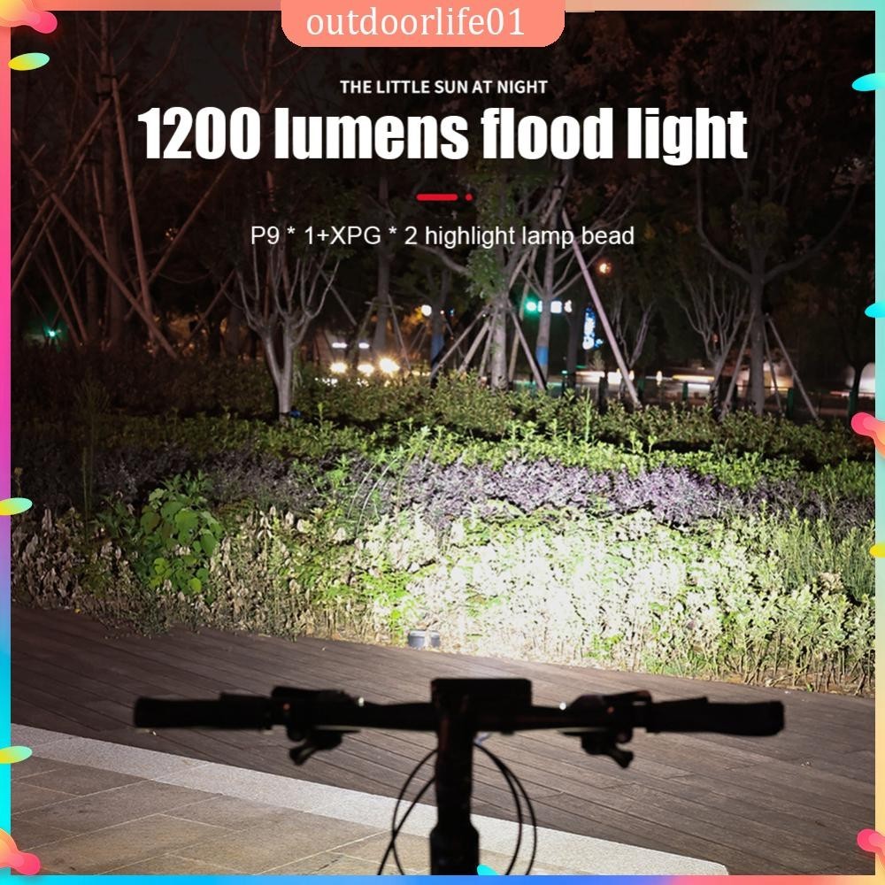 【Outdoorlife01.th】 ไฟฉายจักรยานอลูมิเนียมอัลลอยด์ไฟหน้าจักรยานอุปกรณ์ขี่จักรยาน ราคา ถูกที่สุด ดีลบีเคเค แกลเลอรีภาพที่ 6