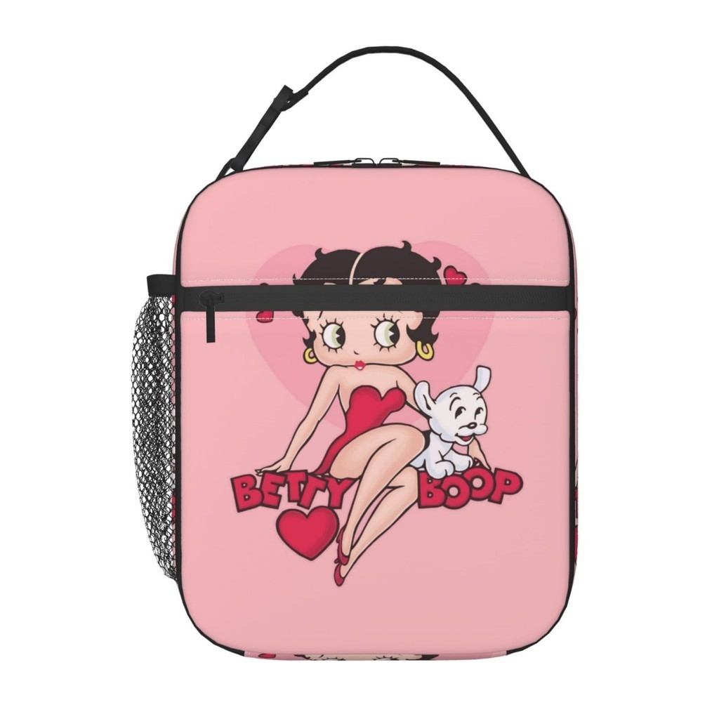 Betty Boop กระเป๋าเก็บกล่องอาหารกลางวัน มีฉนวนกันความร้อน สําหรับเด็กผู้ชาย และเด็กผู้หญิง