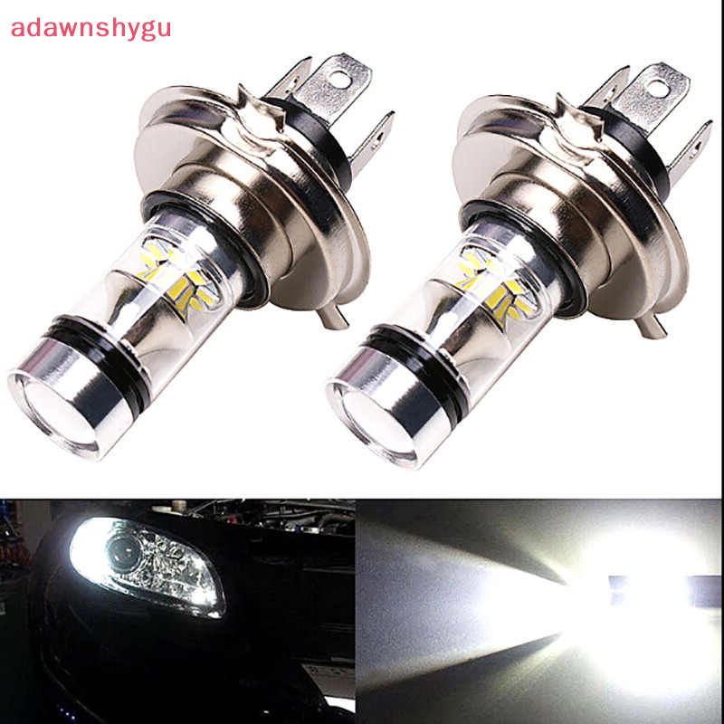 Adagu หลอดไฟตัดหมอก LED 20 ดวง H4 H7 9003 HB2 8000K Hi Lo Beam สําหรับรถยนต์ 2 ชิ้น