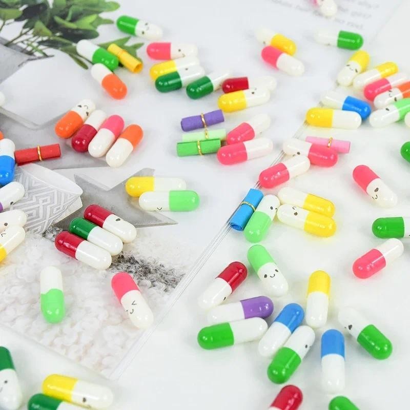 52/60/100 ชิ้น Mini DIY ข้อความแคปซูล Blank Notes Pill พร้อมม้วนกระดาษ Wish แคปซูลโปร่งใส Party วันวาเลนไทน์ ราคา ถูกที่สุด ดีลบีเคเค แกลเลอรีภาพที่ 3