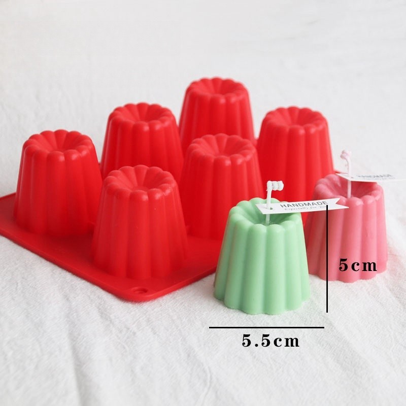 ซิลิโคนขนาดเล็ก Cannele แม่พิมพ์พุดดิ้งไม่ติดเค้กช็อคโกแลต Mould Bakeware DIY เครื่องมืออบ