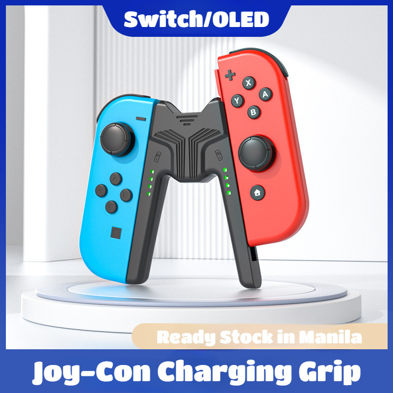Joy-Con ชาร์จ Grip สําหรับ Nintendo Switch 1/ 2/ OLED หุ้นท้องถิ่น AOLION