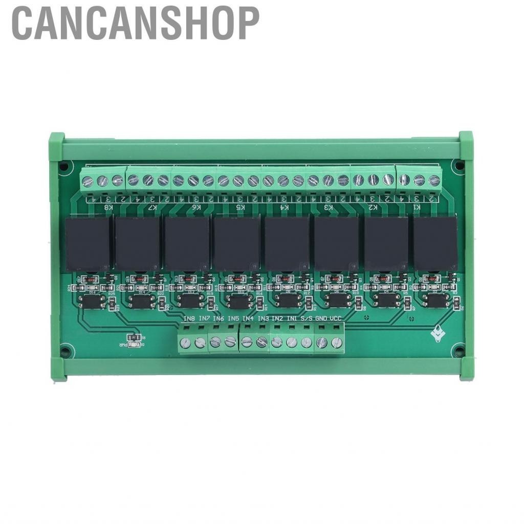 Cancanshop Relay Module 8 Channel High Low Level Optocoupler Isolation SCM PLC Amplifier Board 5V/12V/24V Power Interface
