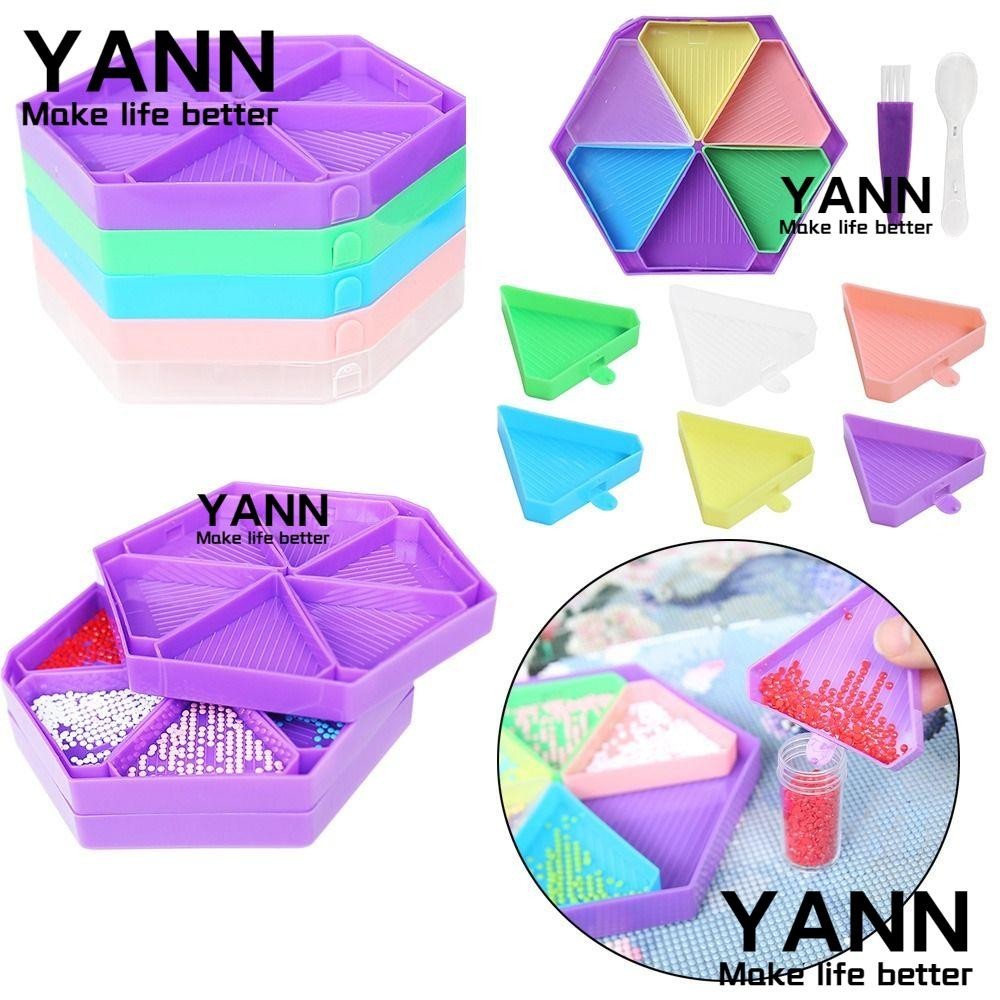 Yann1 ถาดหกเหลี่ยม ขนาดใหญ่ จุของได้เยอะ สําหรับใส่ลูกปัด ปักครอสสติตช์ DIY