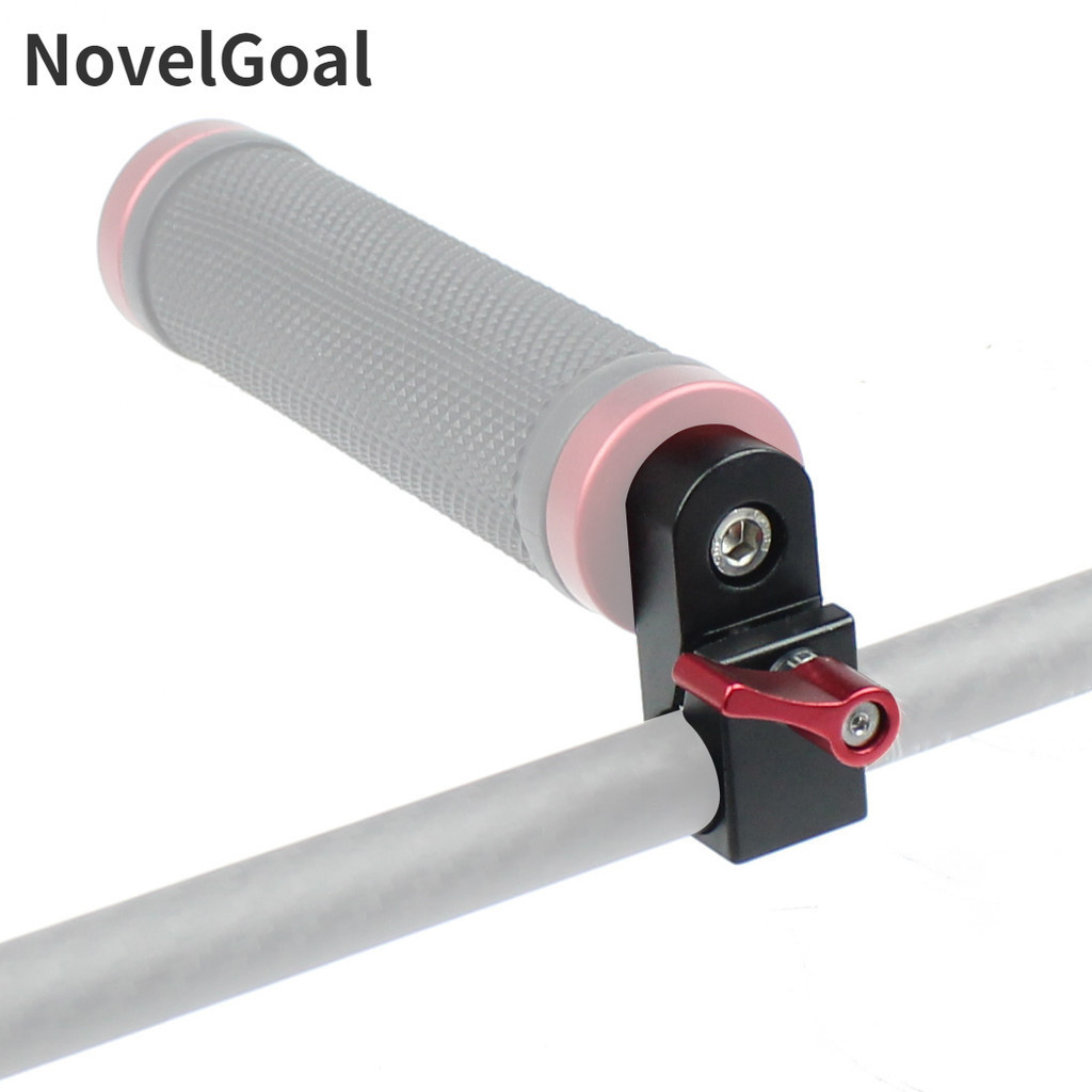 NovelGal 15 มม.หลอดรองรับ Clamp Mount Adapter สําหรับ Top Handle Grip กล้อง DSLR Cage Rig Handle สกรูขยายชีส Mount