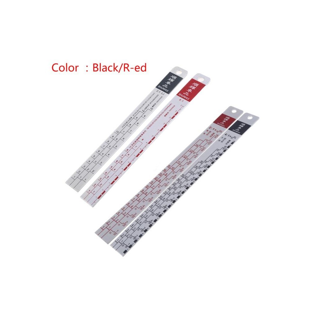 SUIT Black R-ed Easy to Operate ไม้บรรทัดสีมาตรฐานเหมาะสําหรับรถยนต์