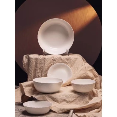 Japanese Narumi Silky White Series Food Bowl/Noumi Bowl/Fruit Bowl Pure White Bone China