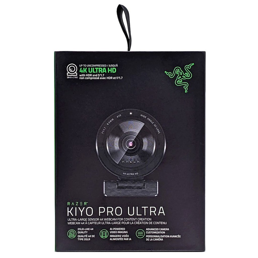 Razer Kiyo Pro Ultra - Largest Sensor USB 4K Ultra HD Webcam, RZ19-04420