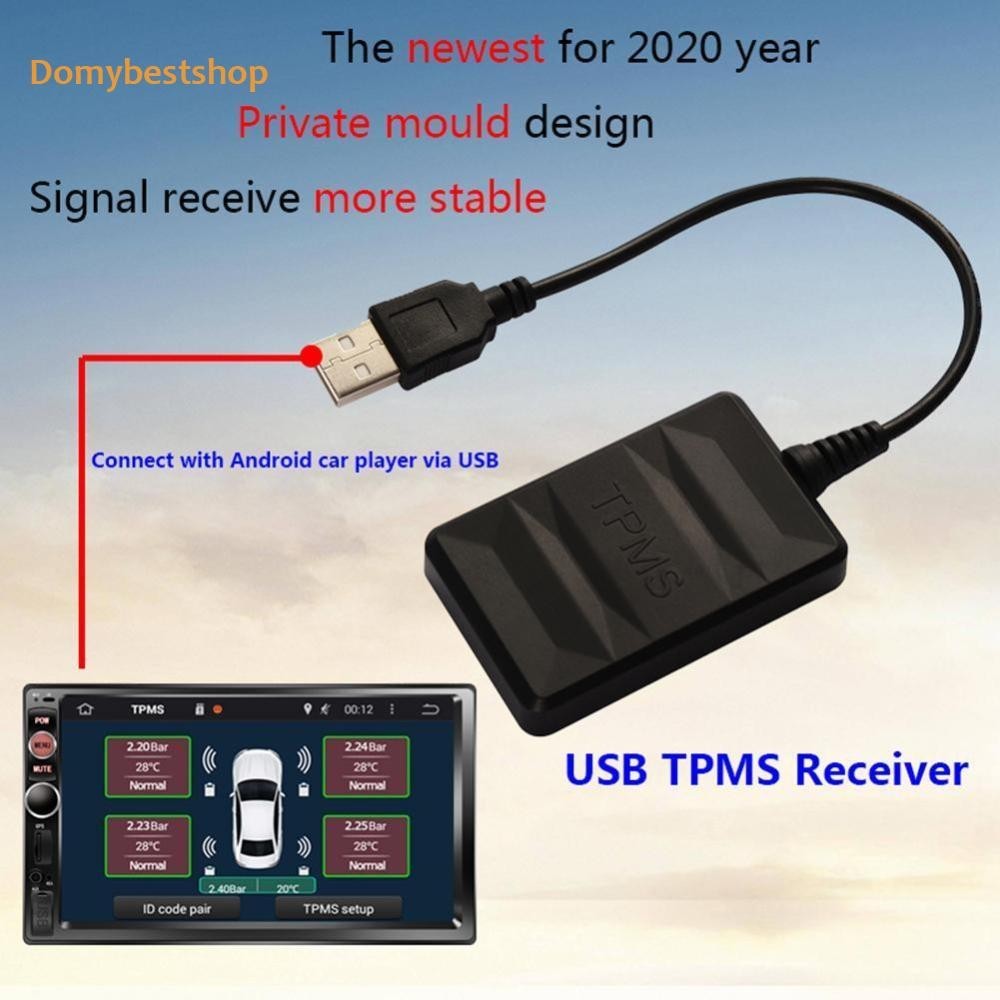 [Domybestshop.th] เครื่องวัดความดันลมยางภายในรถยนต์ USB TPMS สําหรับ Android DVD