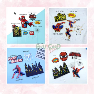 ป้ายปักเค้กสไปเดอร์แมน #3 🕷️🕷️🕷️ ป้ายปักเค้กซูเปอร์ฮีโร่ 🕷️🕷️🕷️ 🇹🇭 🚚พร้อมส่งในไทย🚚 🇹🇭