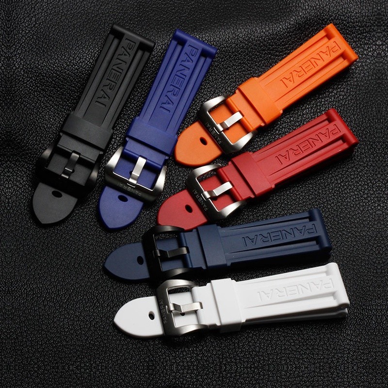 Pam สายนาฬิกาข้อมือยาง 22 มม. 24 มม. 26 มม. สําหรับ Panerai strap tali jam PAM441 PAM111
