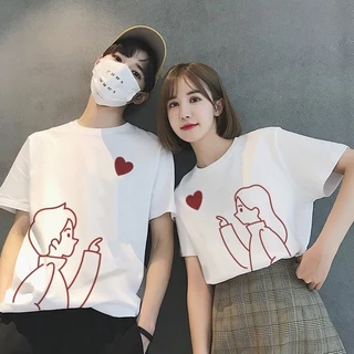 (จัดส่งตลอด 24 ชั่วโมง）Angle Official เสื้อยืดโอเวอร์ไซส์รุ่นคู่รัก พิมพ์ลายเรียบง่าย สวมใส่สบาย แฟชั่นสไตล์เกาหลี C35