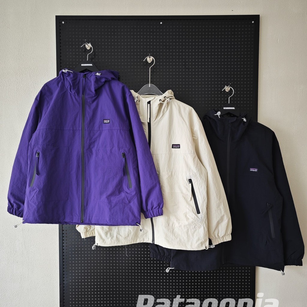 0fa7 Patagonia เสื้อแจ็กเก็ต มีฮู้ด น้ําหนักเบา กันลม สําหรับปีนเขา ตั้งแคมป์กลางแจ้ง