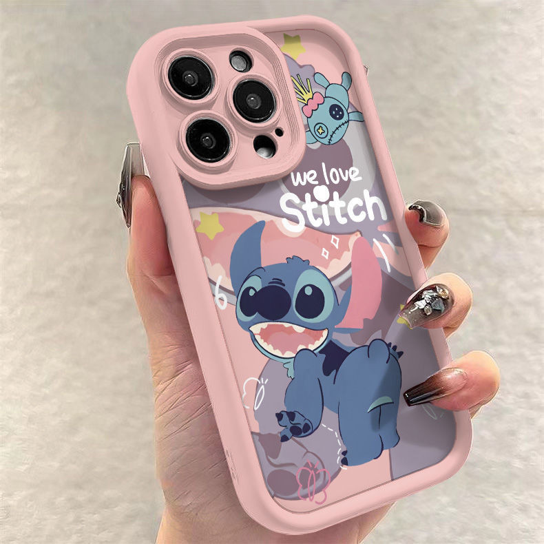 เคสโทรศัพท์มือถือ TPU นิ่ม กันกระแทก ลายกราฟฟิติ Ponto Lilo & Stitch แฟชั่น สําหรับ iphone 15 11 12 14 13 pro max 7plus xr x 15 7 8 plus mini xs max se 2020