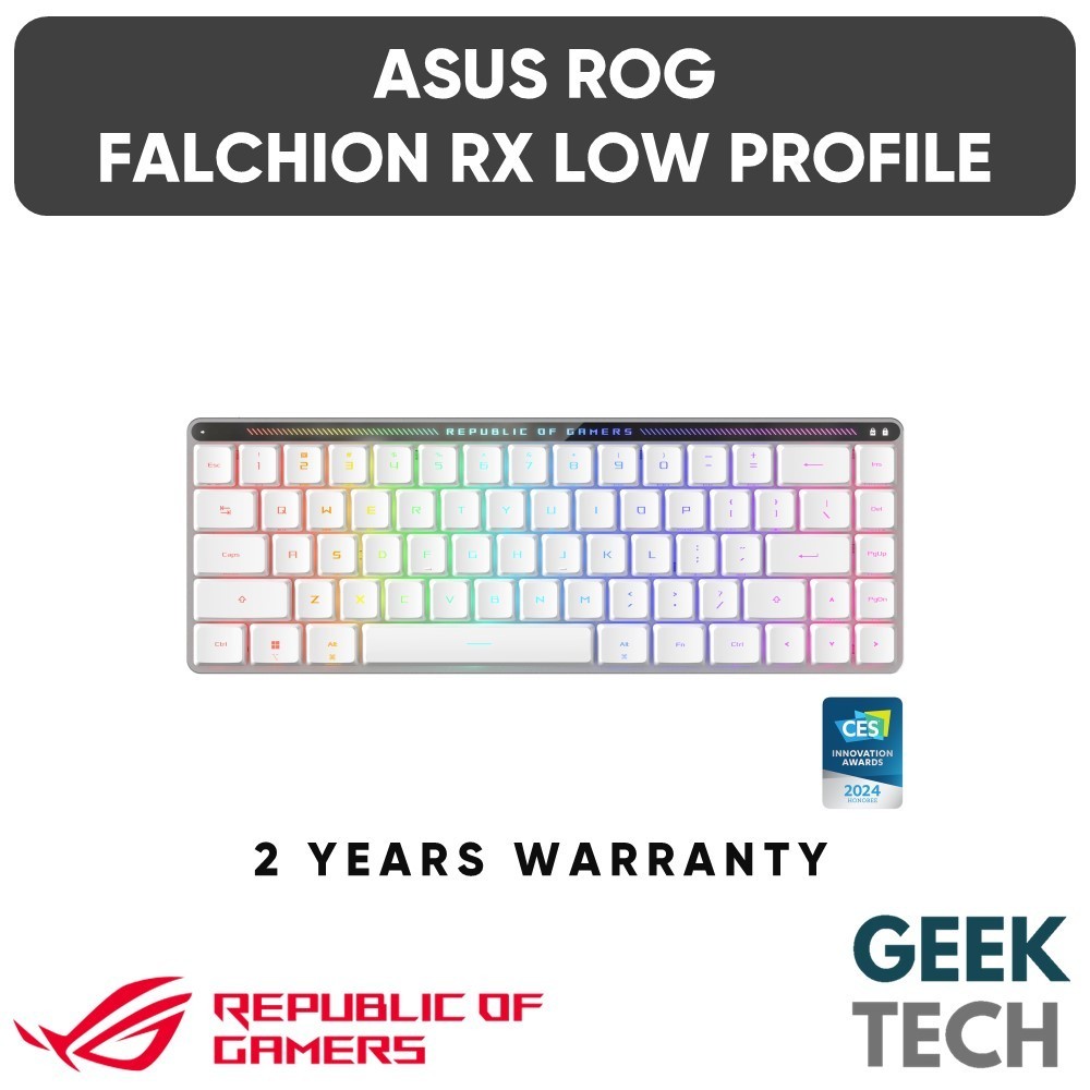 ASUS ROG Falchion RX Low Profile Wireless Mechanical Gaming Keyboard ROG Speednova Wireless Low Late