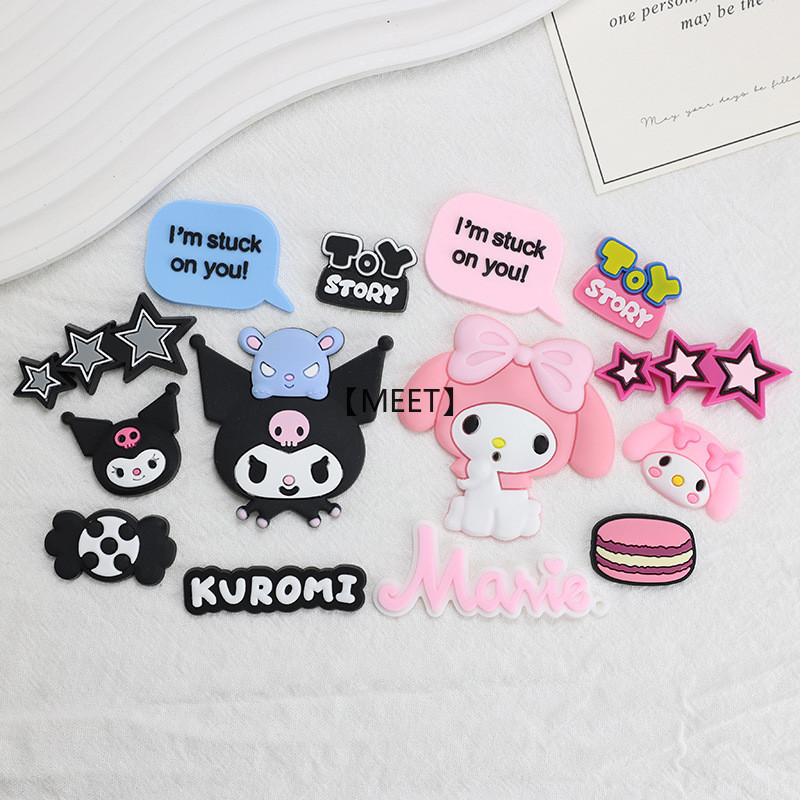 [MEET] ชุดกาว PVC แบบนิ่ม ลายการ์ตูน สําหรับทําเครื่องประดับ ตกแต่งเคสโทรศัพท์มือถือ แก้วน้ํา DIY 7 ชิ้น ต่อแพ็ค