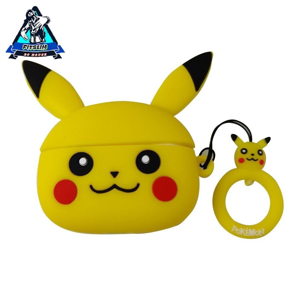 Cute Pikachu Cartoon Design Silicone Case Earphone Cover For Airpods pro Cover
