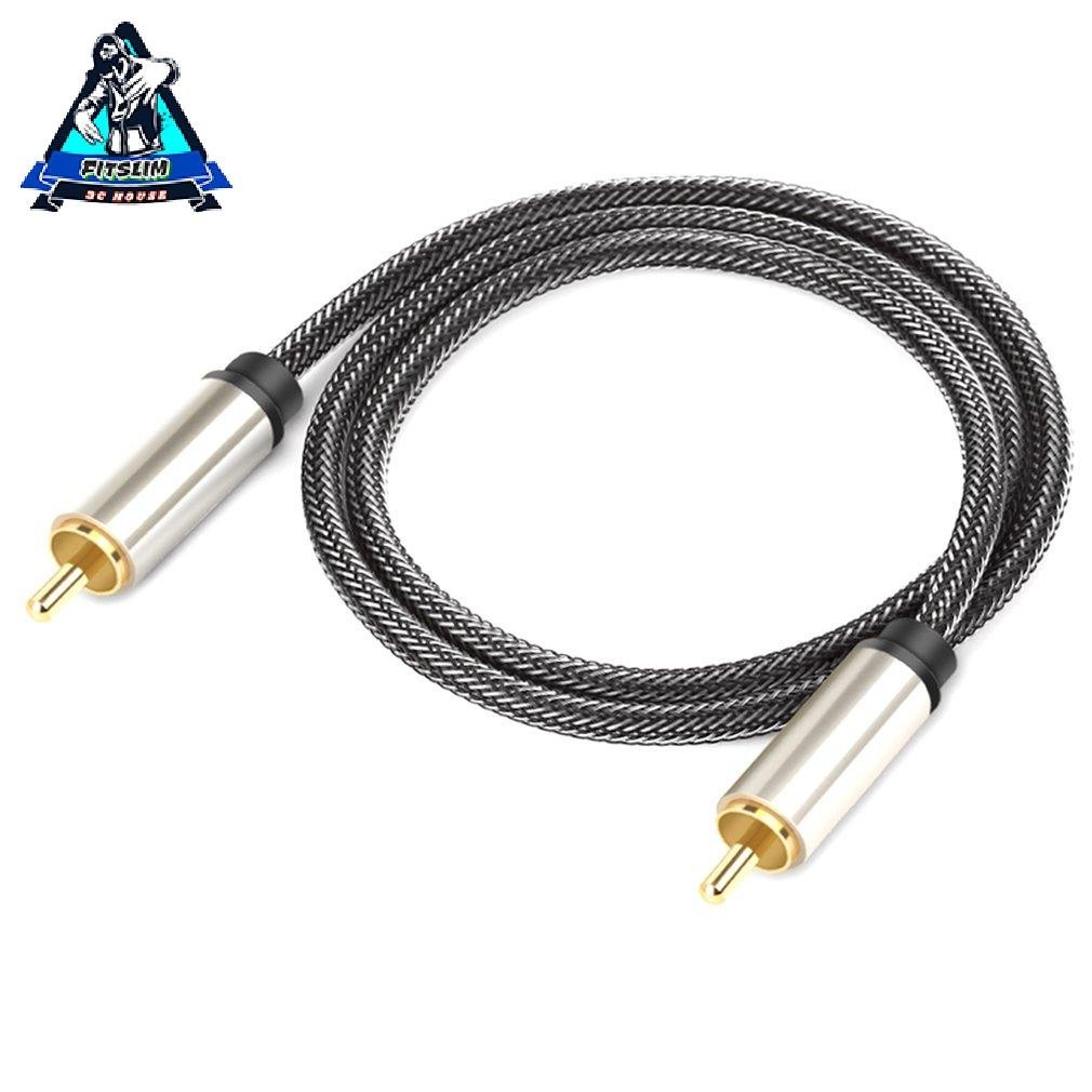 Coaxial Coax Audio Cable Digital RCA To RCA Male TV Subwoofer Cord Gold Plated