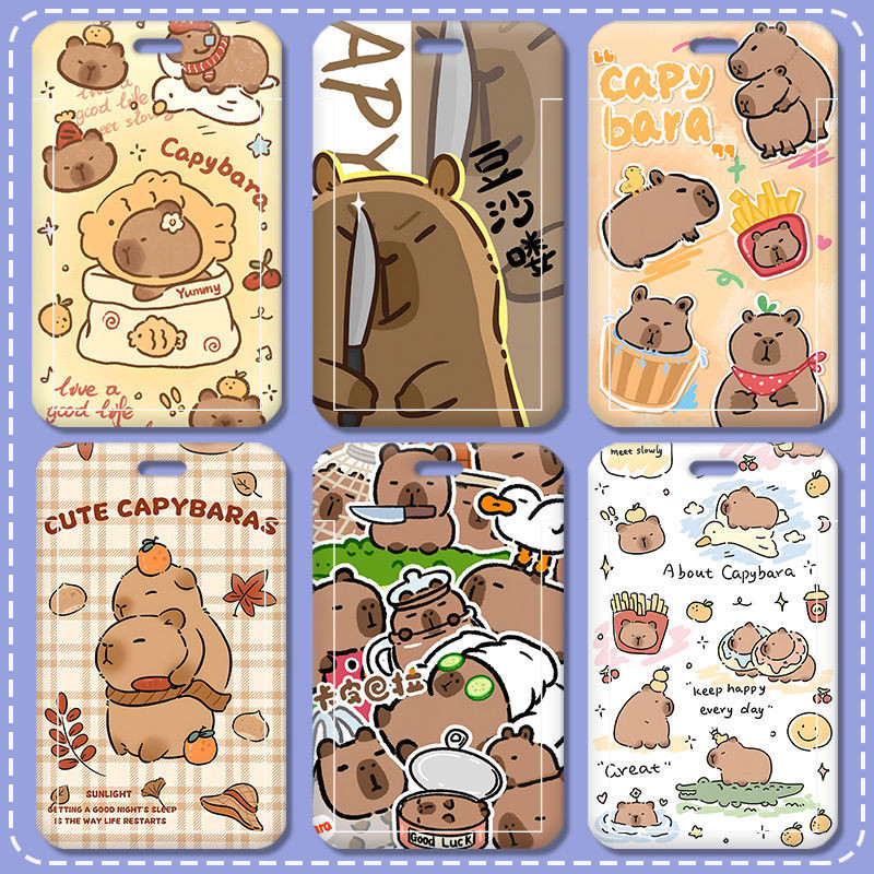 กระเป๋าใส่บัตรอาหาร ลายการ์ตูนน่ารัก สองด้าน สําหรับนักเรียน