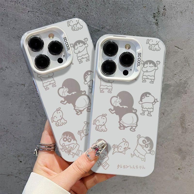 เคสโทรศัพท์มือถือแบบแข็ง กันกระแทก ลายการ์ตูนชินจังตลก สําหรับ Iphone 15PROMAX 14 13 12 11