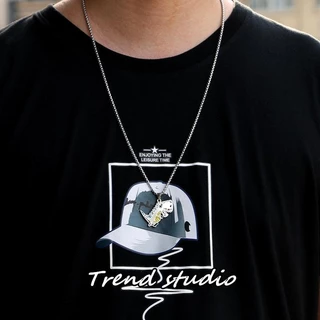 สร้อยคอไดโนเสาร์ตัวน้อยสีสันสดใส คอลเลกชันสร้อยคอแฟชั่นสไตล์ฮิปฮอป ส่งจากประเทศไทย ผลิตจากเหล็กไททาเนียมคุณภาพสูง