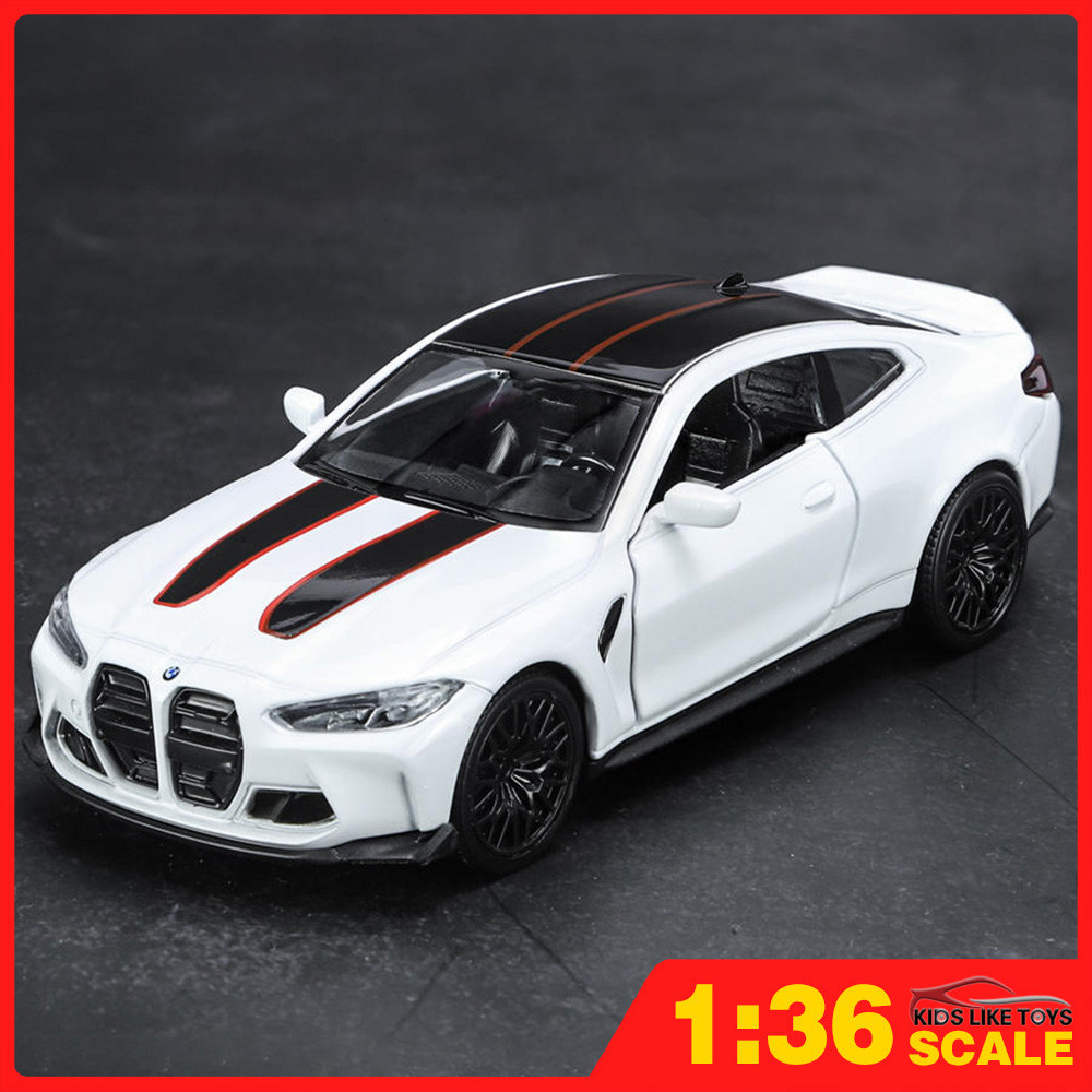 Klt โมเดลรถยนต์จําลอง 1:36 BMW M4 CSL ของเล่นสําหรับเด็กผู้ชาย