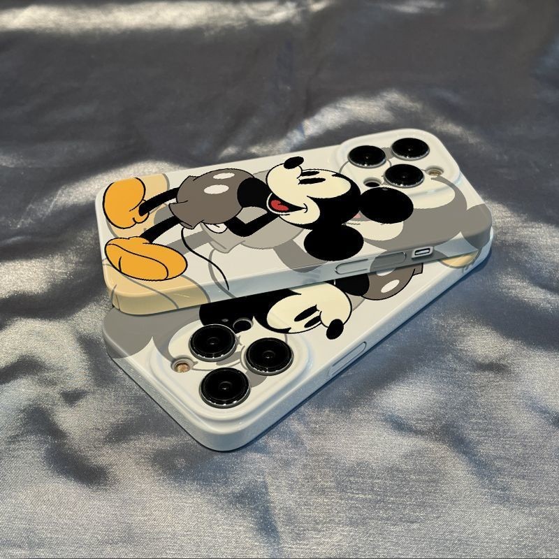 เคสโทรศัพท์มือถือซิลิโคนกันกระแทกป้องกันการชนกันมิกกี้มินนี่คู่เหมาะสําหรับiphone 7 8 xr xs max 11 12 13 14 15 pro max pro 14promax 13promax 11Promaxฟิล์มเคสแข็ง
