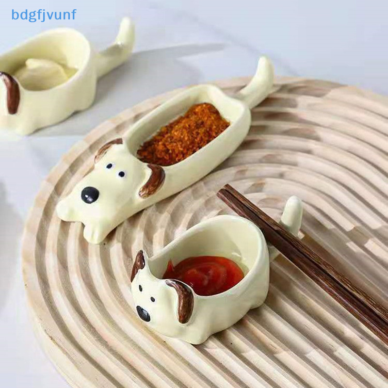 Bdgf ชามเซรามิค รูปสัตว์น่ารัก สําหรับใส่ขนมขบเคี้ยว ซอสถั่วเหลือง 1 ชิ้น