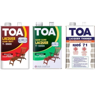 TOA ทีโอเอ แลคเกอร์เงา T5000, แลคเกอร์ด้าน T5500, ขนาด 1/4GL และ 1 GL.