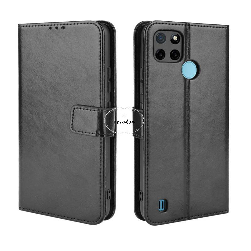 เคสโทรศัพท์มือถือหนัง PU ฝาพับ พร้อมช่องใส่บัตร ตั้งได้ สําหรับ Realme C21Y C21Y C21 Y C21 C21Y