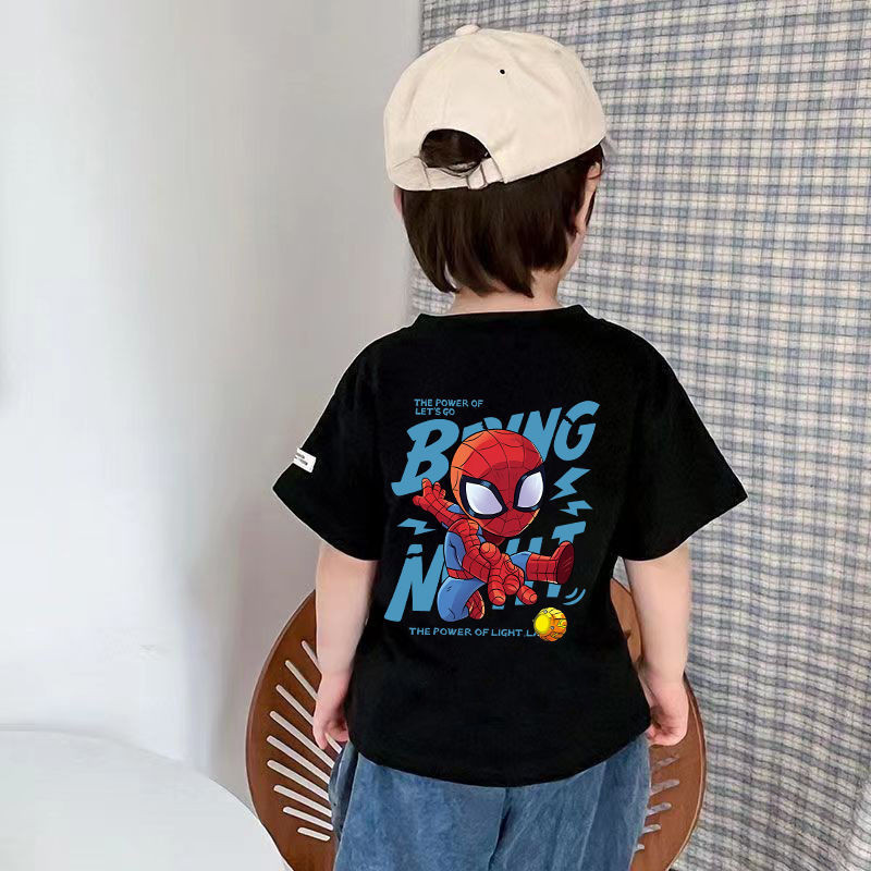 [Boy Tshirt] เสื้อยืดคอกลม แขนสั้น ผ้าฝ้าย 100% พิมพ์ลาย (1-11 ปี) ทรงหลวม แฟชั่นสําหรับเด็ก