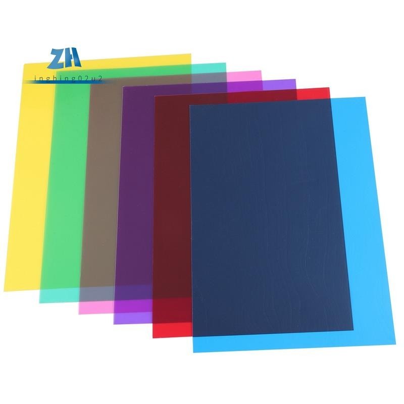 ฟิล์มเจลสีใส ทนความร้อน สําหรับโคมไฟ (30X21 ซม.) แพ็คละ 6 สี