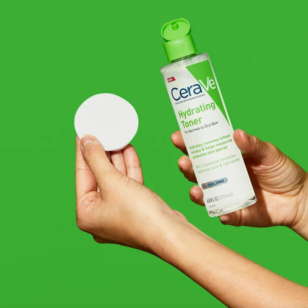 Cerave Moisturizing Facial Toner พร้อมกรดไฮยาลูโรนิกและไนอาซินาไมด์ 200มล - รูปที่ 4