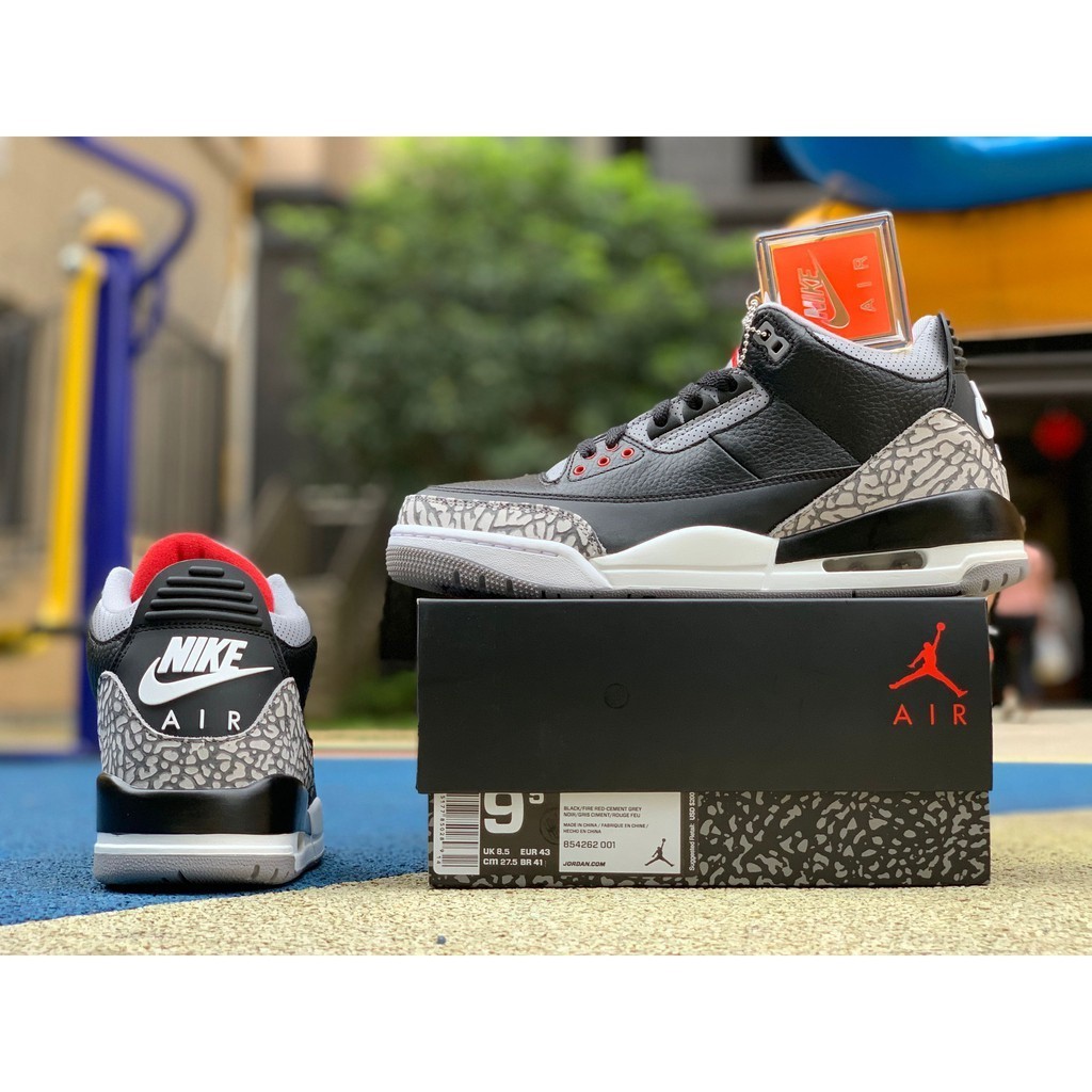 Nike Air Jordan 3 og retro AJ3 Hall of Fame Katrina รองเท้าบาสเก็ตบอล สีดํา 8542620