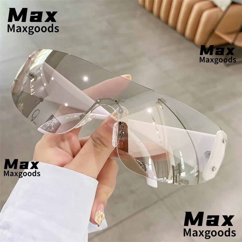 Maxg Star Y2K แว่นตากันแดด ไร้ขอบ 2000's