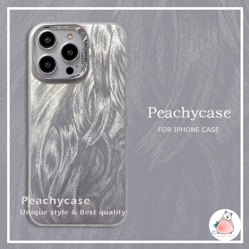 เคสโทรศัพท์มือถือ กันกระแทก แต่งขนนก สีเงิน สําหรับ iPhone 15 14 13 12 Pro Max 11 15promax